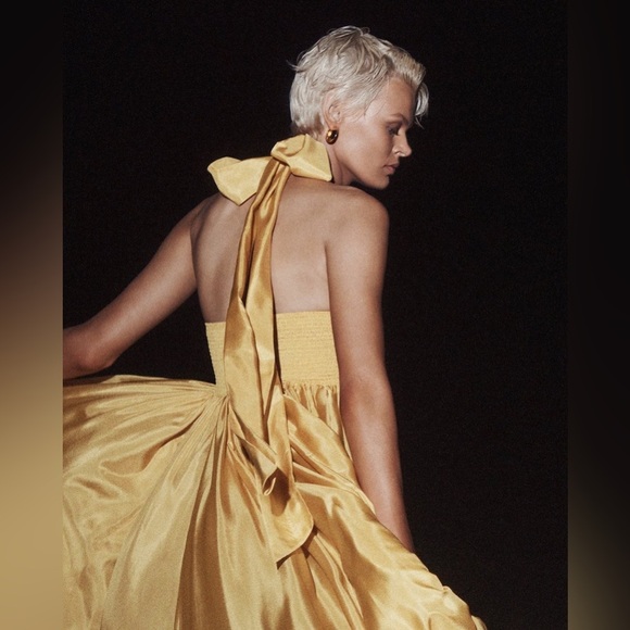 NWT | Zimmerman Dev Halter Silk Midi Dress Size US 4 - Picture 3 of 14